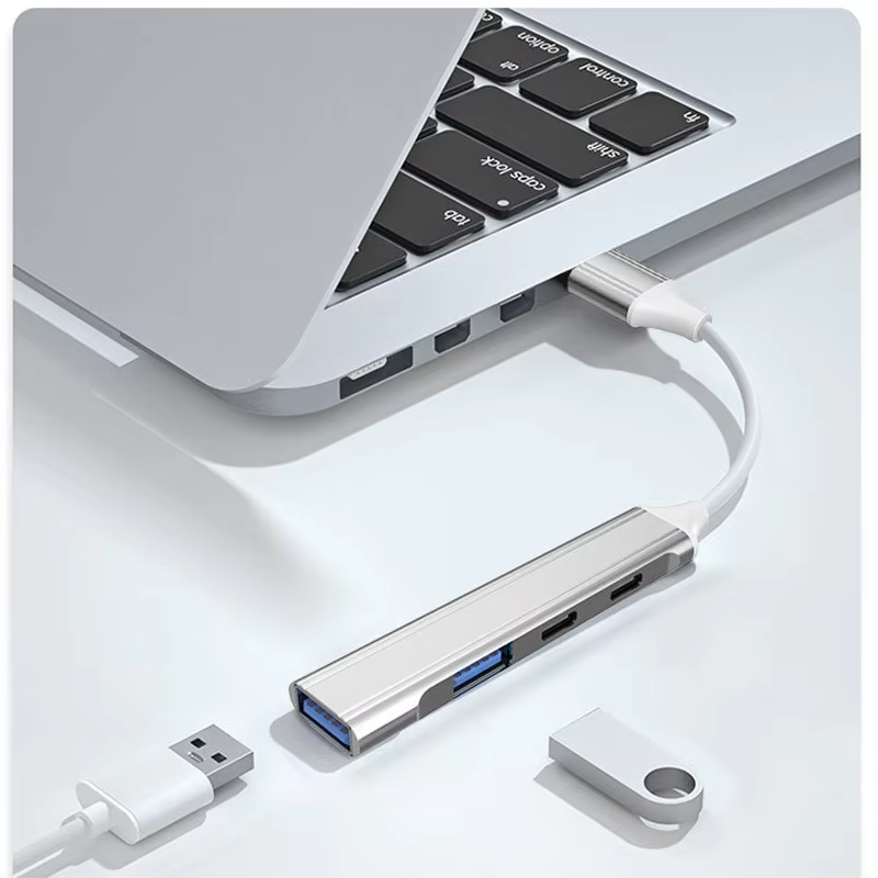 Home Office For Mac - Алюминиевый мультиразветвитель 4 в 1, концентратор