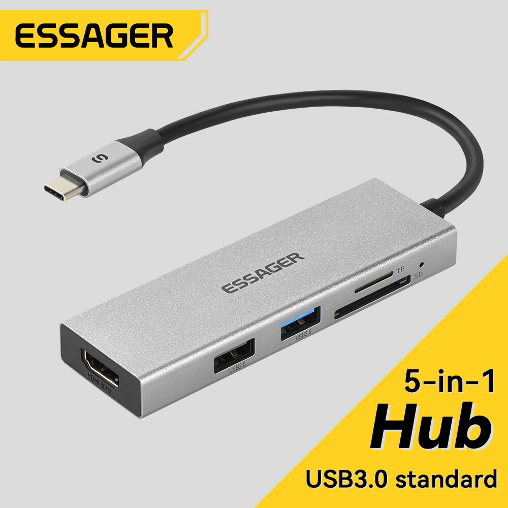 Home Office For Mac - Essager 5 в 1 USB C