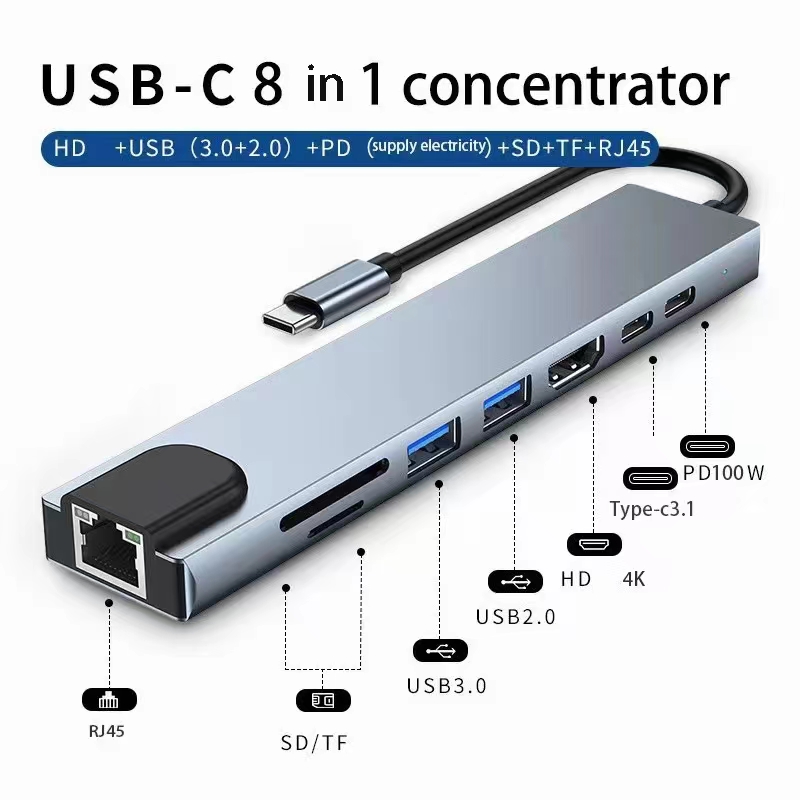 Home Office For Mac - Usb-концентратор 8 в 1 Тип C
