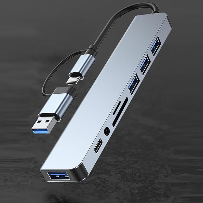 Home Office For Mac - USB-хаб USB C, USB-разветвитель 8-в-1, USB-удлинитель