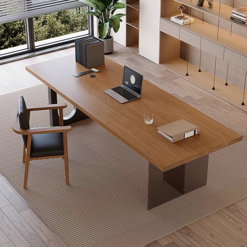Home Office Desks - Итальянский акриловый плавающий деревянный офисный стол,