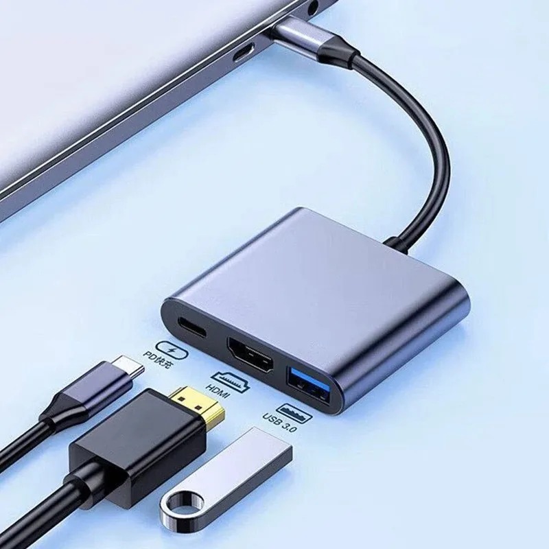 Home Office For Mac - USB C-концентратор 3в1 Type C 3.0