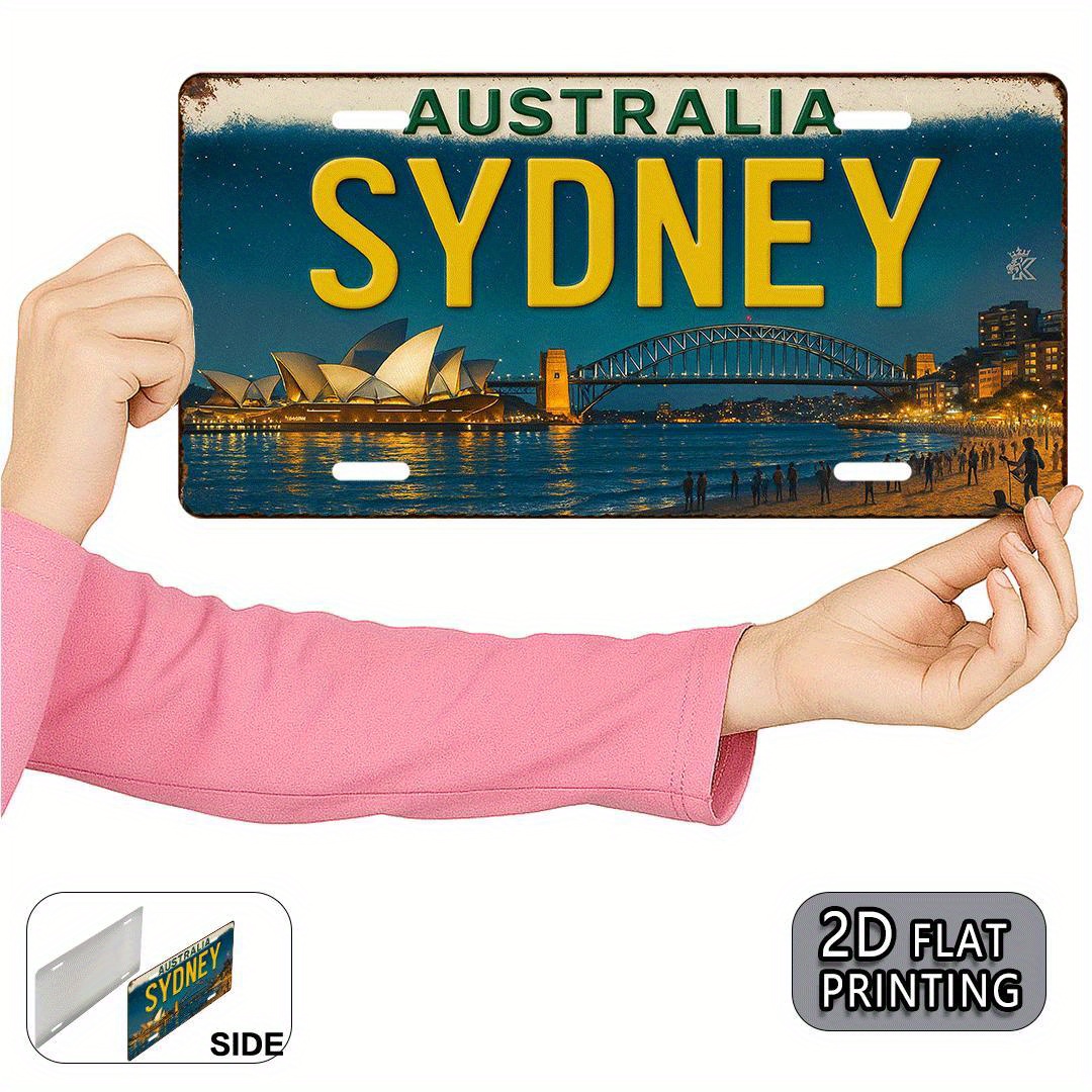 Home Office Australia - Металлическая табличка с номерным знаком Австралии,