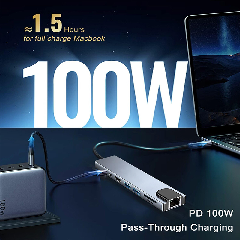 8 в 1 USB-концентратор типа C  – обзор и цена Home Office For Mac