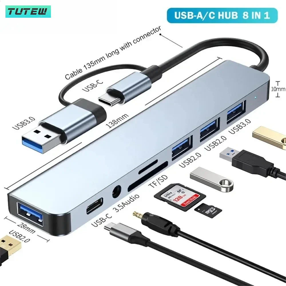 8 в 1 USB-концентратор C USB-р – обзор и цена Home Office For Mac