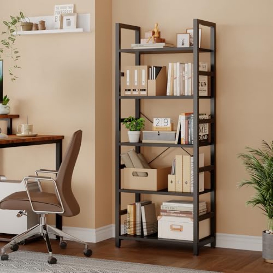 5-ярусная книжная полка, совре – обзор и цена Home Office In Living Room