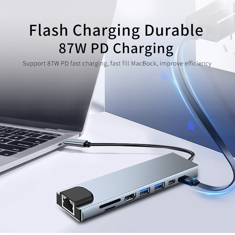 Usb-концентратор 8 в 1 Тип C 3 – обзор и цена Home Office For Mac