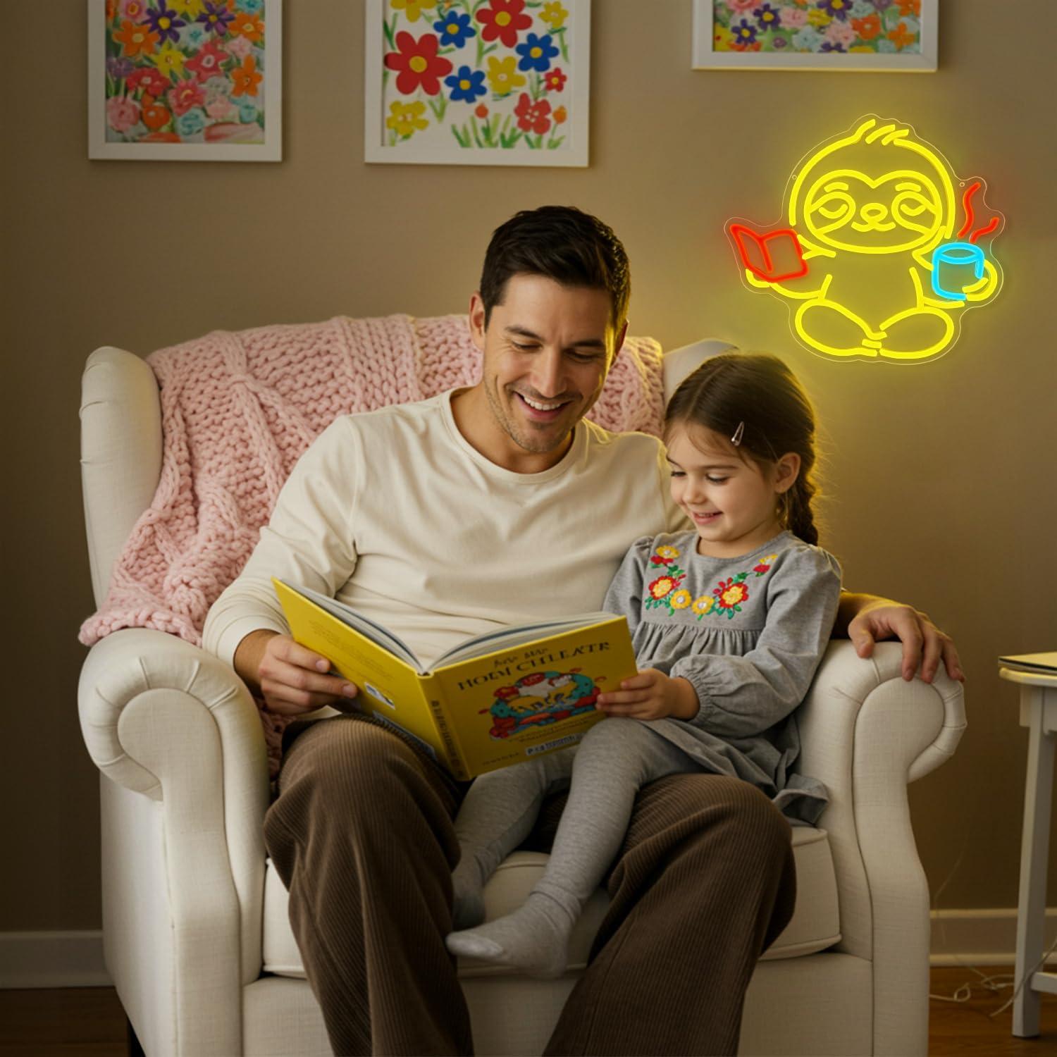 Неоновая вывеска «Ленивец» с U – обзор и цена Home Office In Living Room