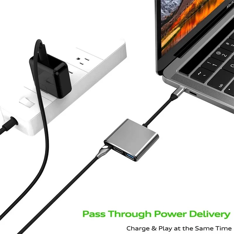 USB C-концентратор 3в1 Type C  – обзор и цена Home Office For Mac