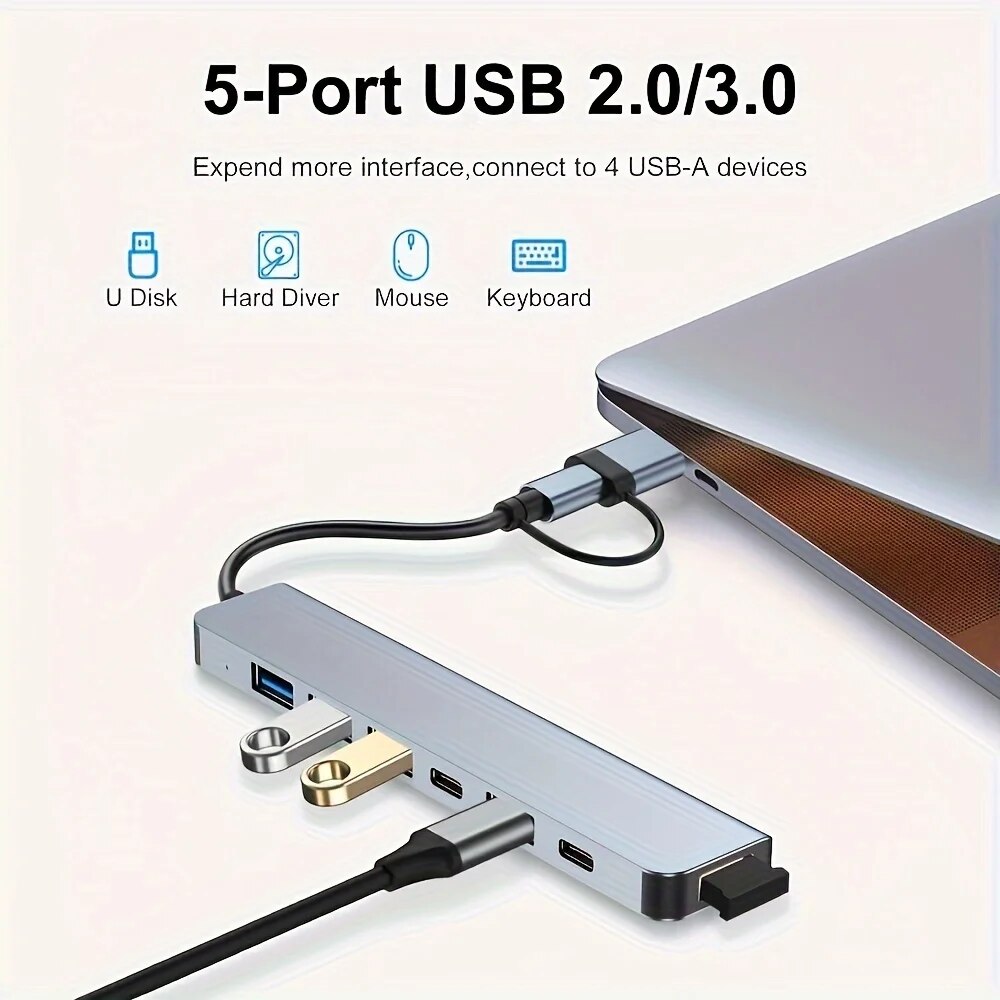 USB-хаб 2-в-1 с 7 портами USB  – обзор и цена Home Office For Mac