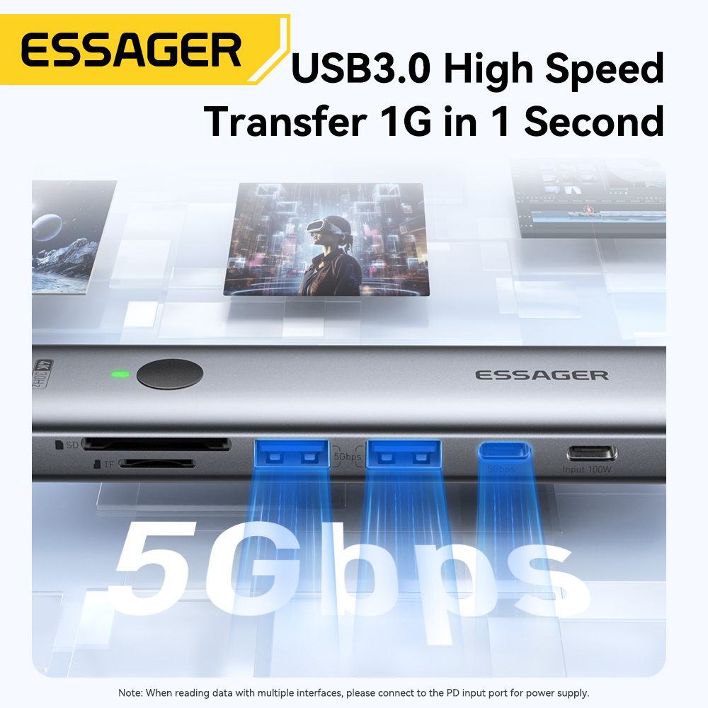 Essager USB C HUB 4K 7-в-1 Typ – обзор и цена Home Office For Mac