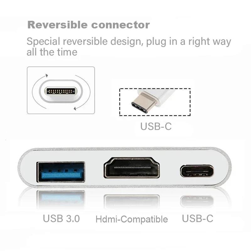 Адаптер 3-в-1 Type-C на HDMI,  – обзор и цена Home Office For Mac